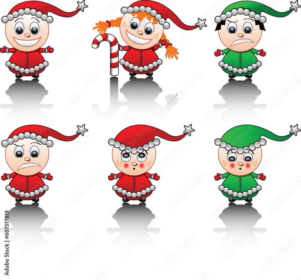 6 Little Santa's helpers emotions