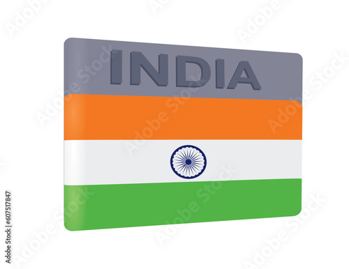 India lag badge. vector illustration