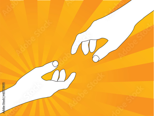 2 Hands Vector Illustration