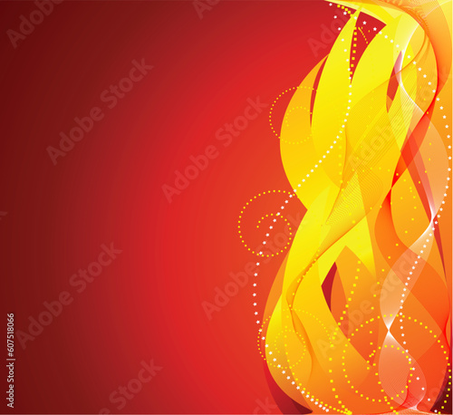 Abstract fire background - vector