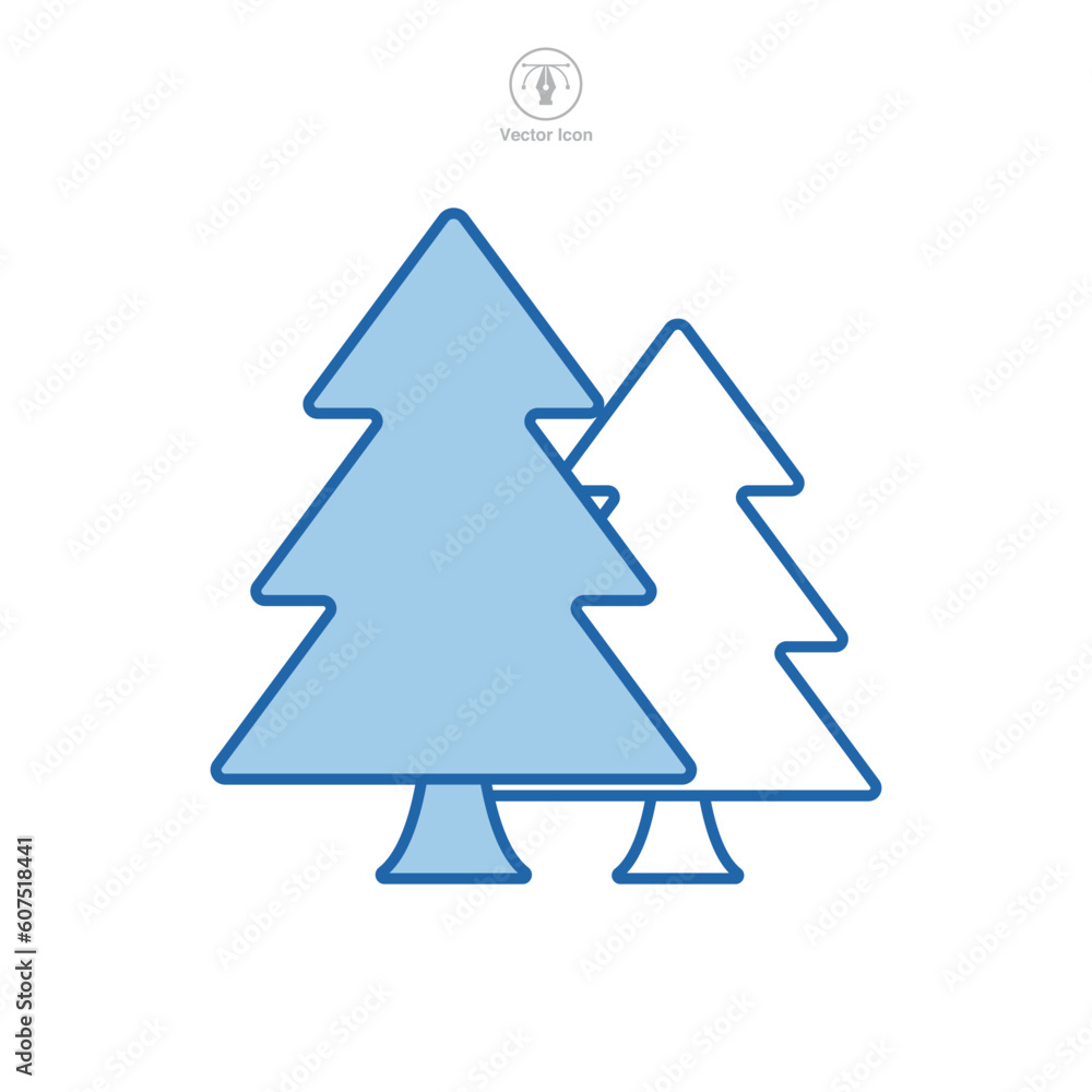 Obraz premium Tree Icon symbol template for graphic and web design collection logo vector illustration