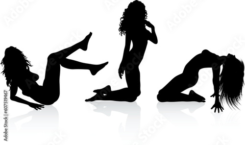 Silhouettes of sexy females