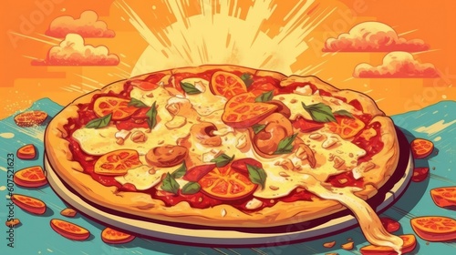 An illustration of hot pizza. (Illustration, Generative AI)