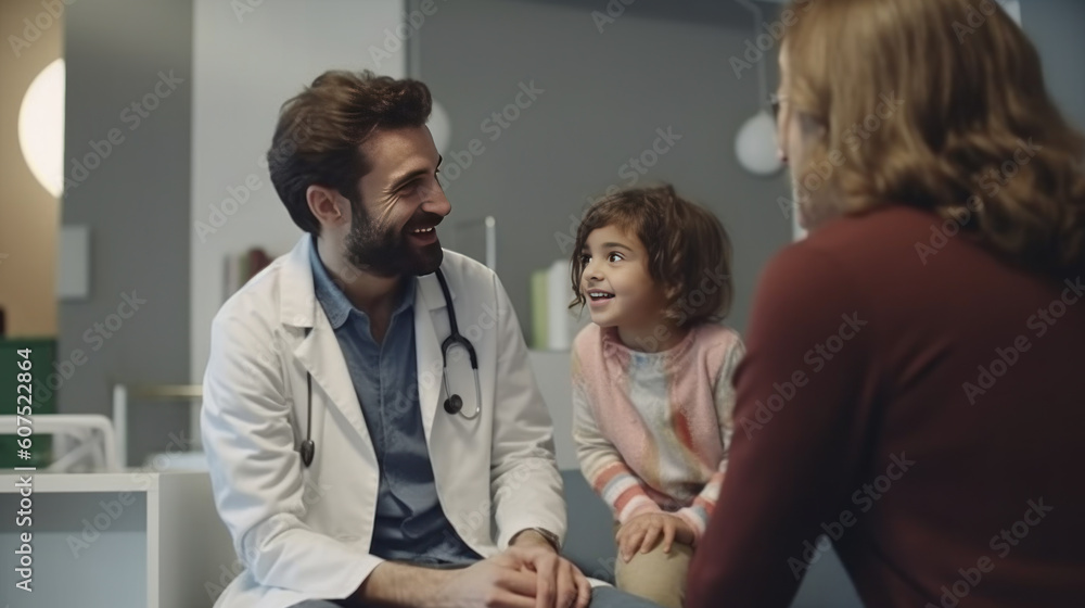 Fototapeta premium Dr and Kid Generative AI