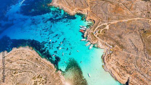 Blue Lagoon paradise, Comino island, Malta, Europe. Azure sea, beach © oleg_p_100