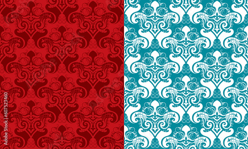 Seamless background from a floral ornament, Fashionable modern wallpaper or textile