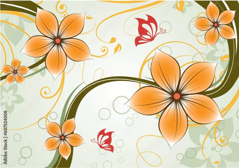 Floral vector illustration for design.