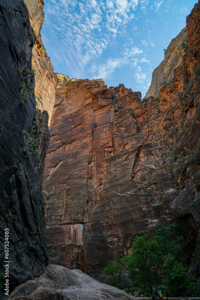 View from the Narrows in Zion National Park, Utah