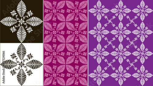 Retro floral background illustration