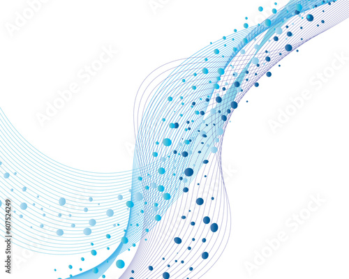 Abstract water vector background with bubbles of air
