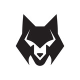 wolf head logo, wolf icon, wolf illustration design, wolf minimal logo design