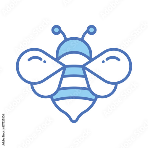 An editable vector of honey bee in modern style, flying insect icon