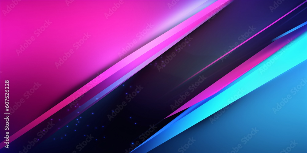 Abstrakter geometrischer Hintergrund blau und pinke Farben , erstellt mit AI 
