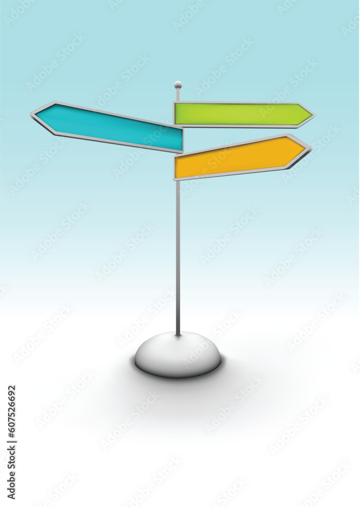 Vector illustration of arrowed direction sign. You can easily change color, put in your own signage text. Vector illustration of arrowed direction sign. You can easily change color, put in your own signage text.