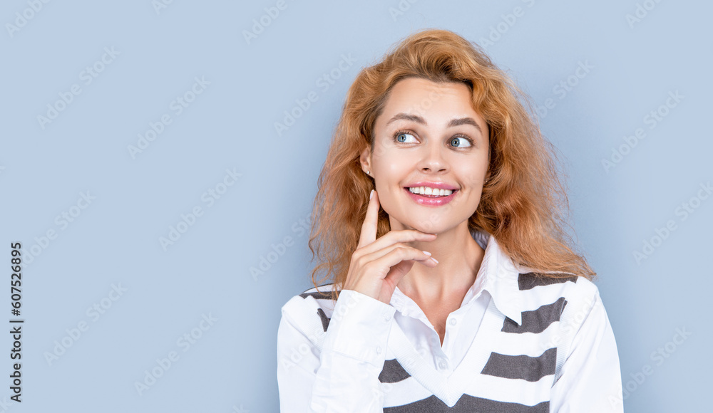 portrait of redhead woman in studio, copy space. portrait of redhead woman. portrait of redhead woman in studio, copy space. portrait of redhead woman.