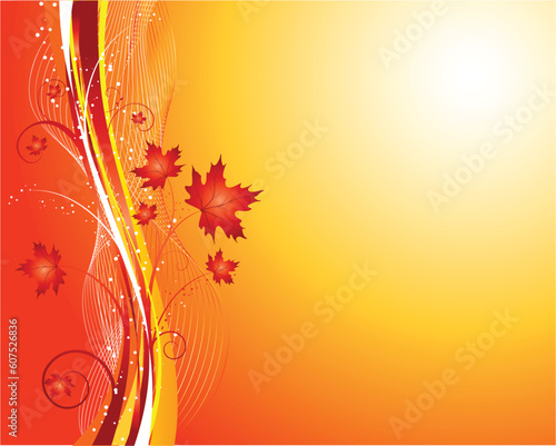 Decorative autumnal background