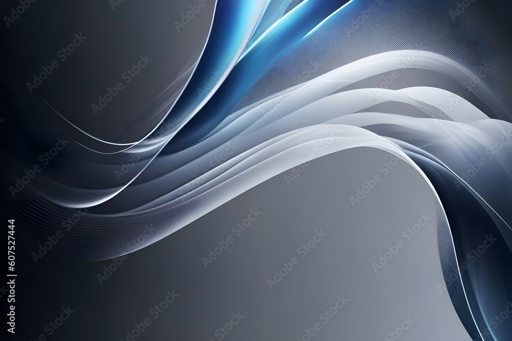 Abstract grey, blue smooth element swoosh speed wave modern stream ...