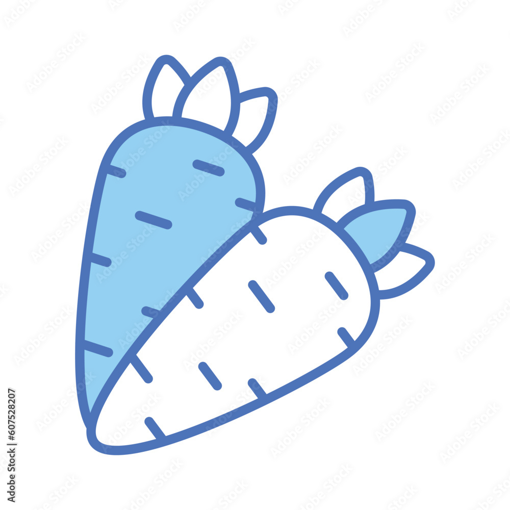 Customizable icon of carrot in editable style, organic and healthy food Customizable icon of carrot in editable style, organic and healthy food