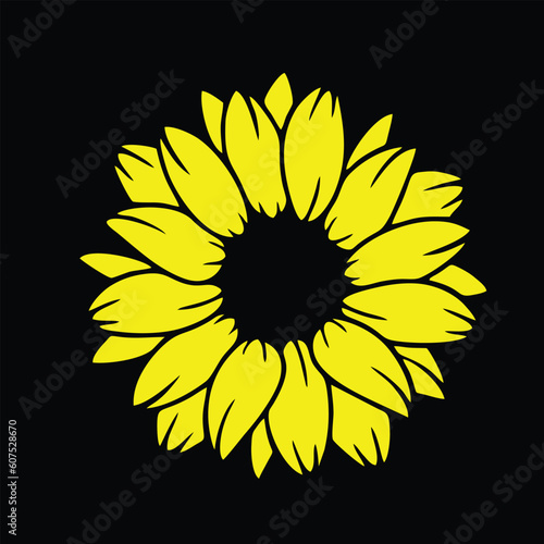 Free vector design logo illustration icon sunflower