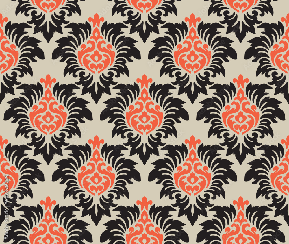 Fototapeta premium Seamless background from a floral ornament, Fashionable modern wallpaper or textile