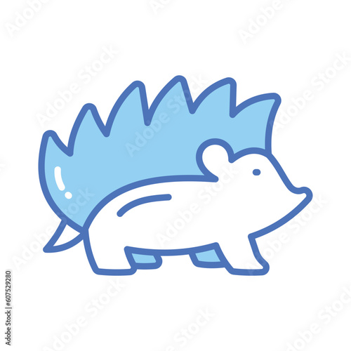 Creatively designed icon of hedgehog in editable style, easy to use and download