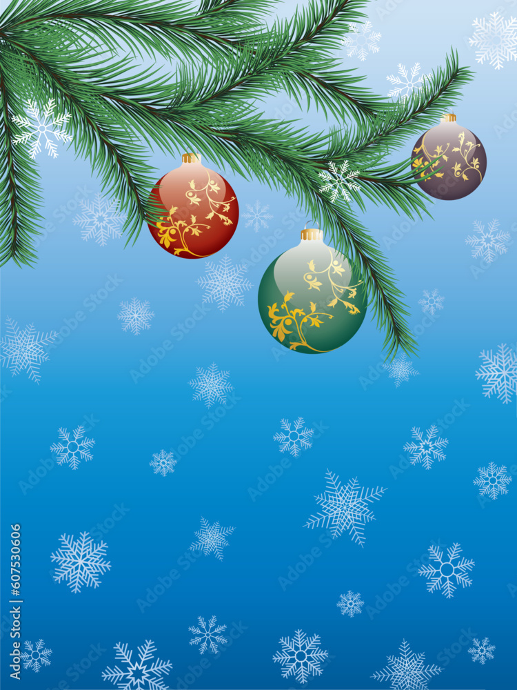 Vector christmas background with fir branch. Vector christmas background with fir branch.