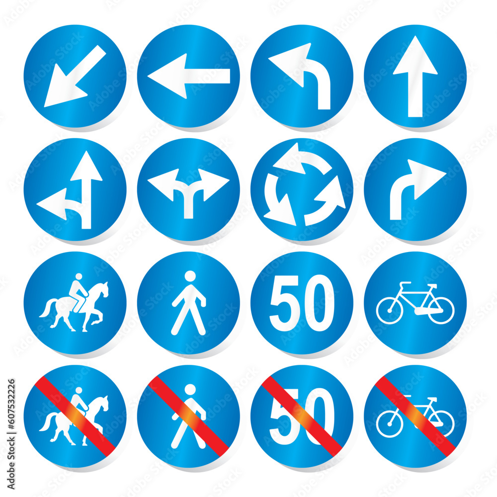 Traffic, road signs - vector format Traffic, road signs - vector format