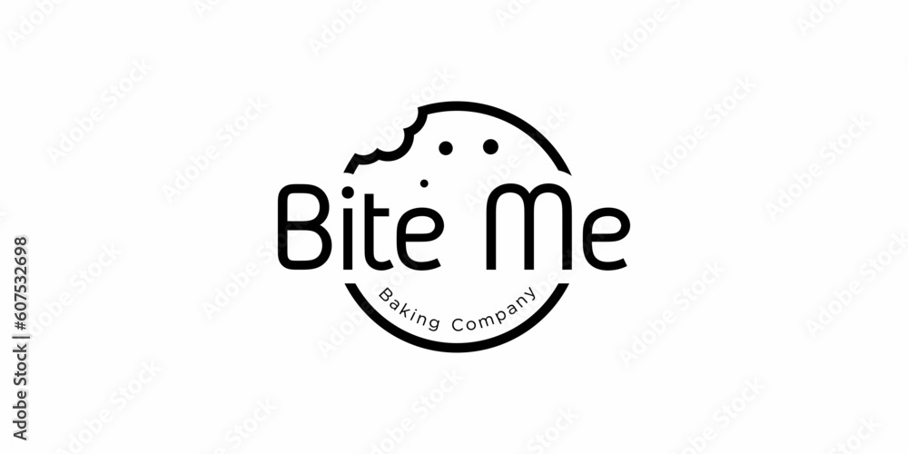 Bite Me Logo design, Biscuits Stamp Icon Symbol Vector EPS 10. Bite Me Logo design, Biscuits Stamp Icon Symbol Vector EPS 10.