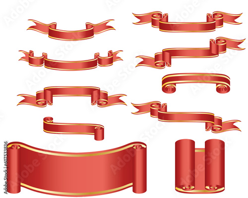 Collection of vector banners in different shape