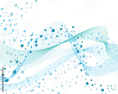 Abstract water vector background with bubbles of air