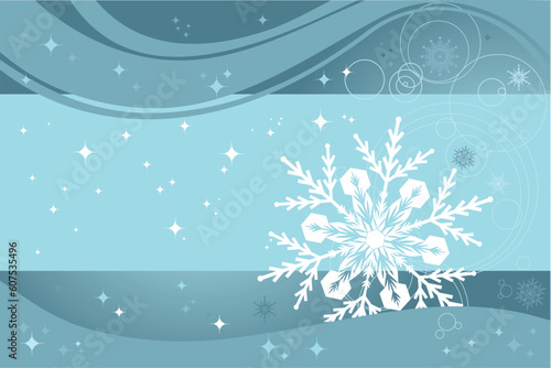 Christmas background blue, vector illustration