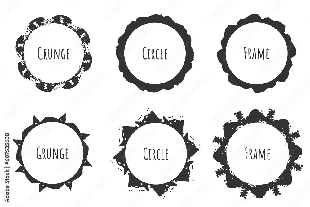 The round element has a hand-drawn brushstroke. The brushstroke is perfect for a variety of design projects such as logos, banners, postcards and more. Vector illustration The round element has a hand-drawn brushstroke. The brushstroke is perfect for a variety of design projects such as logos, banners, postcards and more. Vector illustration