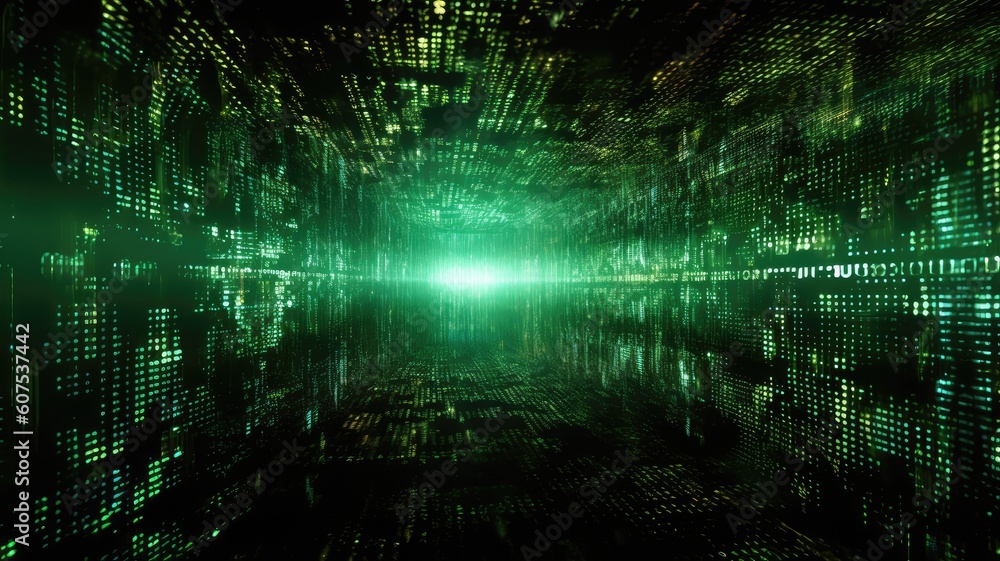 Abstract digital background with binary code Hackers . Generative AI Abstract digital background with binary code Hackers . Generative AI
