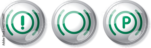 vehicle sign buttons - vector illustration