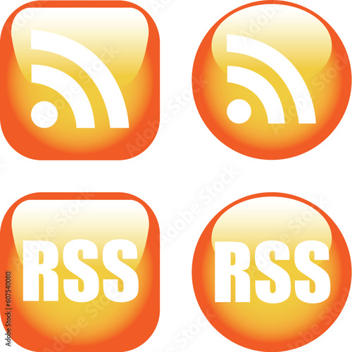 A Colourful set of RSS Buttons