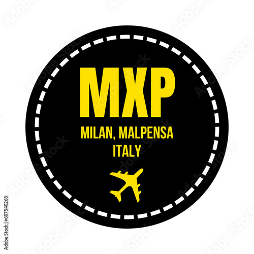 MXP Milan airport symbol icon photo