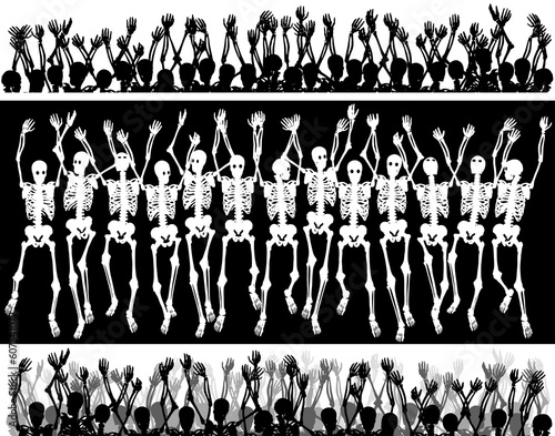 Groups of editable vector skeletons with each skeleton as a separate object