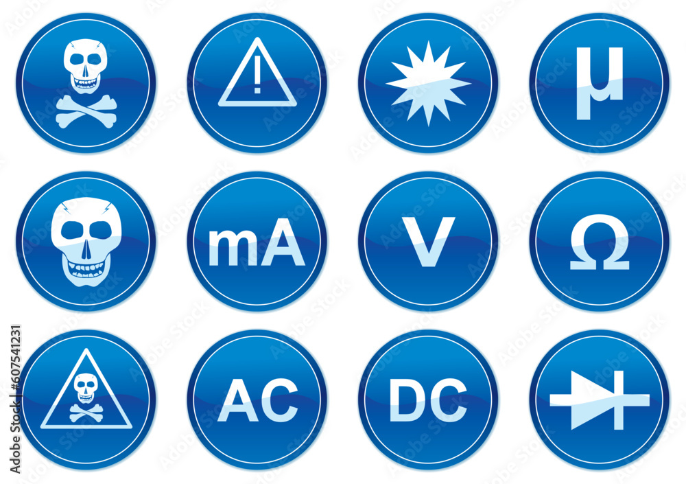 Gadget icons set. White - dark blue palette. Vector illustration. Gadget icons set. White - dark blue palette. Vector illustration.