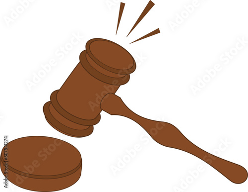 A pounding wooden gavel Gavel