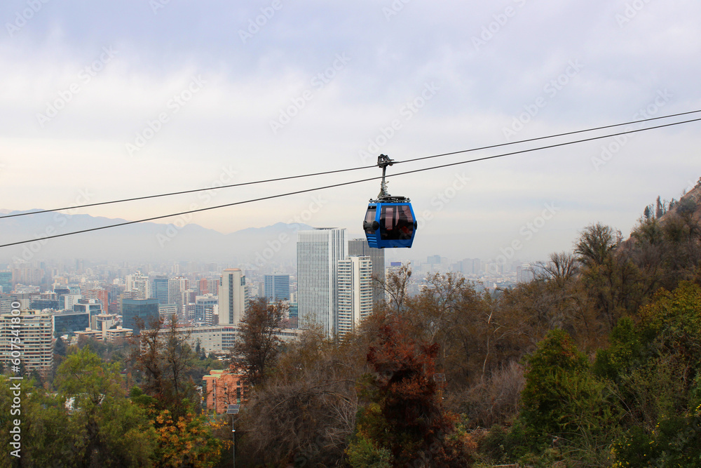Cable car of San Cristobal Hill