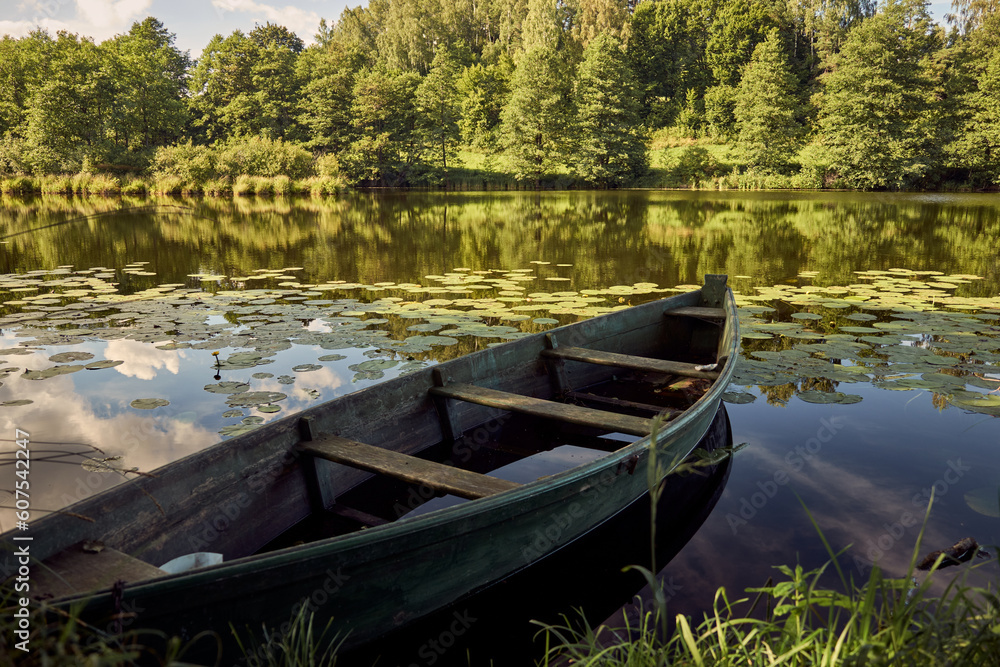 boat on lake in Poland