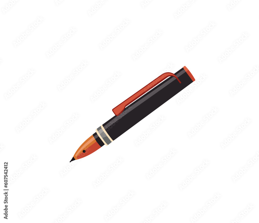 Vector illustration of cartoon writing pen isolated on white background Vector illustration of cartoon writing pen isolated on white background