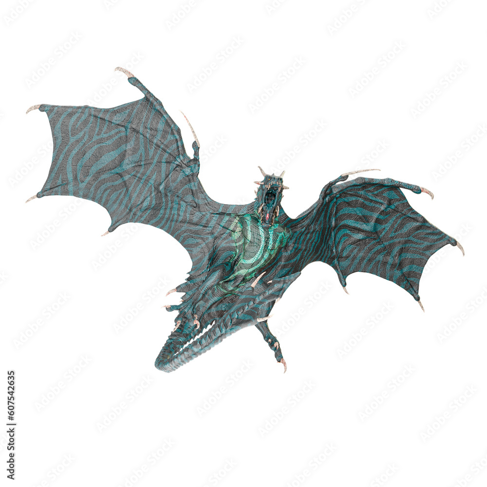 Fototapeta premium dragon is flying attack