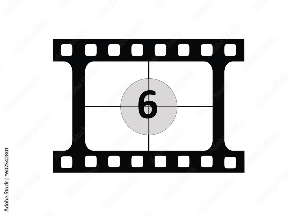 A vector representing a film countdown A vector representing a film countdown