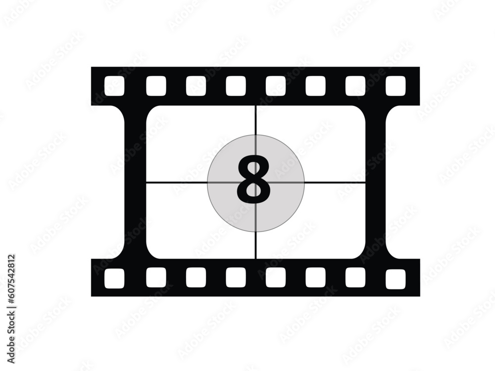 A vector representing a film countdown A vector representing a film countdown