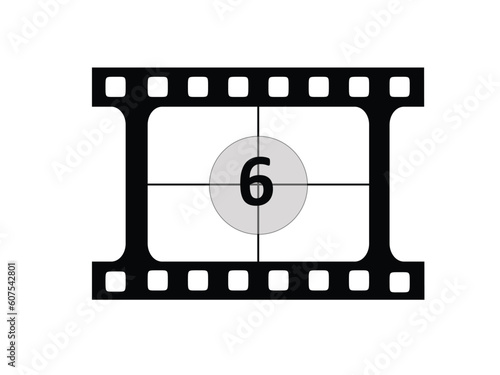 A vector representing a film countdown