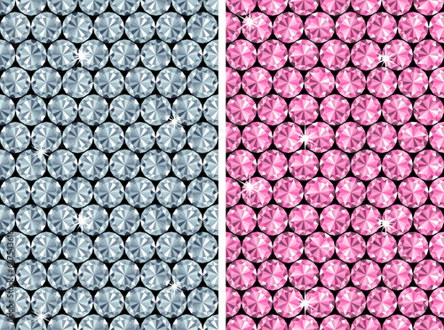 diamond seamless pattern / vector / 2 colour variants