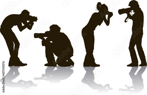 Illustration of a photografer silhouette
