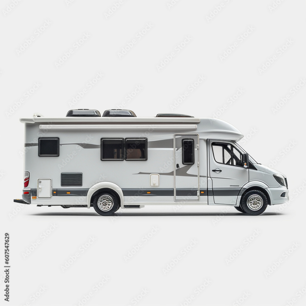 Naklejka premium camper van on a white background