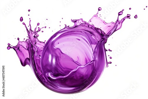 stock photo of purple water liquid splash photography Generative AI